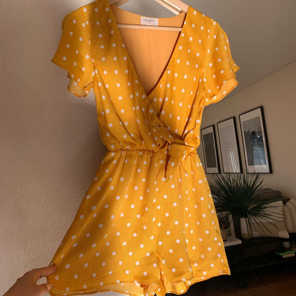Yellow Polka Dot Romper